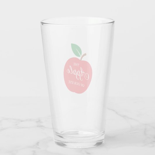 De appel van ons oog Baby shower Glas (Achterkant)