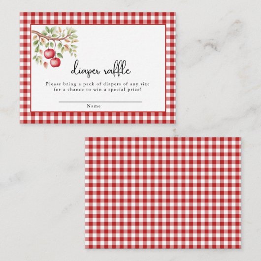 De appel van ons oog Baby shower Informatiekaartje (Voorkant / Achterkant)