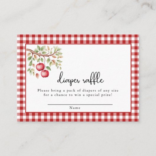 De appel van ons oog Baby shower Informatiekaartje (Voorkant)