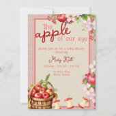 De appel van ons oog baby shower Invitation Kaart (Voorkant)