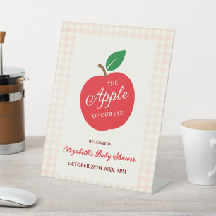 De appel van ons oog Baby shower Reclamebord Met Voetstuk