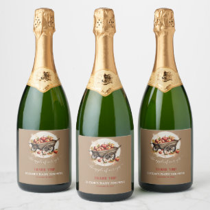 De appel van ons oog Baby shower Sparkling Wijnetiket