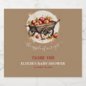 De appel van ons oog Baby shower Sparkling Wijnetiket (Enkel label)