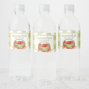 De appel van ons oog Baby shower Waterfles Etiket