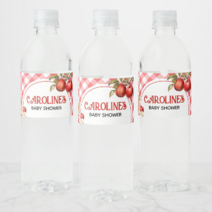 De appel van ons oog Baby shower Waterfles Etiket