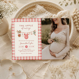De Appel van Ons Oog Klerenlijn Baby Shower Foto Kaart