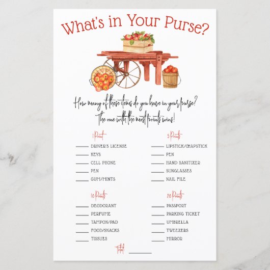 De appel van ons oog Wat zit er in je tas? Spel (Voorkant)