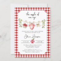 De appel van onze Eye Baby shower uitnodiging