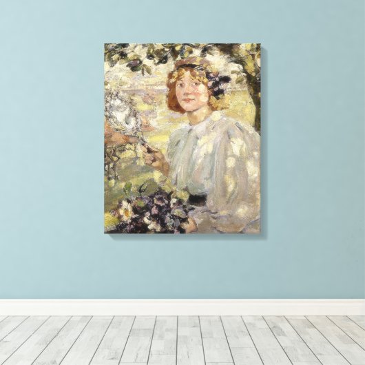 De appelboom (door Bessie MacNicol) Canvas Afdruk (Insitu (Houten vloer))