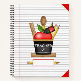 De Apple Cupcake van de leraar regelt groot Notiti Notitieboek