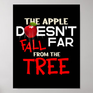 De Apple Herfst niet ver van de boom Apple Pic Poster