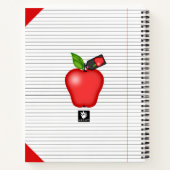 De Apple-Mok van de Leraar Regelt Groot Notitieboe Notitieboek (Achterkant)