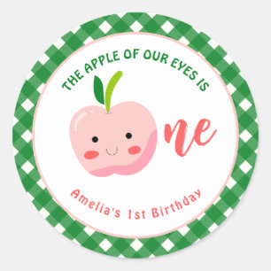 De Apple of Our Eyes eerste verjaardag Ronde Sticker