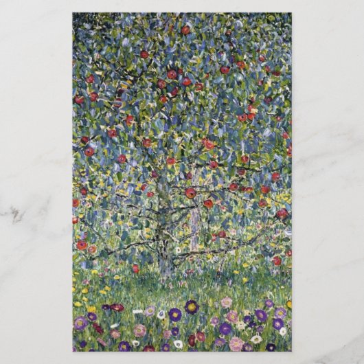 De Apple Tree (door Gustav Klimt) Briefpapier (Voorkant)