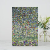 De Apple Tree (door Gustav Klimt) Briefpapier (Staand voorkant)