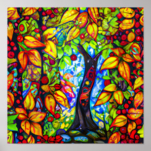 De Apple Tree Surreal Digital Art Poster