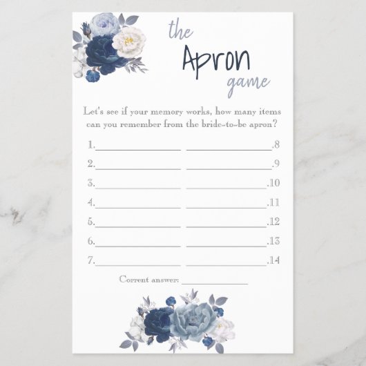 De Apron Vrijgezellenfeest Game Card Flyer (Voorkant)