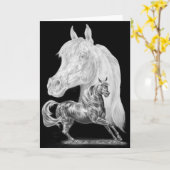 De Arabische Tekening van de Montering van Paarden Kaart (Gele Bloem)