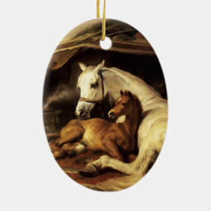 DE ARABISCHE TENT MET HOREN EN ANDERE DIEREN KERAMISCH ORNAMENT