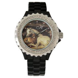 DE ARABISCHE TENT MET PAARDEN, ANDERE DIEREN Monog Horloge