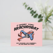 De Arachrobat. Briefkaart (Staand voorkant)