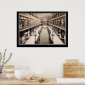 De Arcade in Cleveland rond 1900 Poster (Keuken)