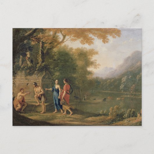 De Arcadiaanse herders Briefkaart (Voorkant)