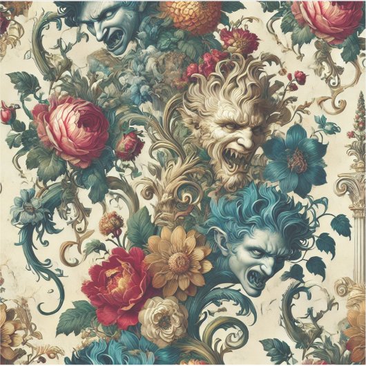 De Arcane Anarchy - Gotisch Bloemenkussen Sticker (Voorkant)