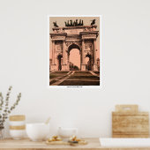 De Arch de Peace, Milaan, Italië Poster (Keuken)