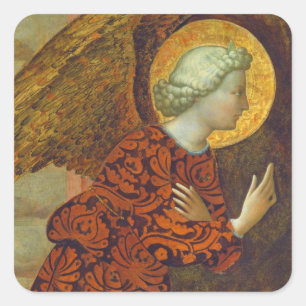 De Archangel Gabriel, c. 1430 (temperatuur op het  Vierkante Sticker