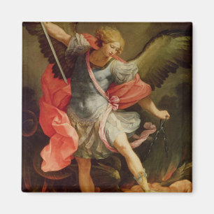 De Archangel Michael die Satan verslaat Magneet