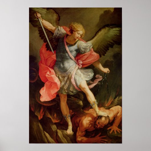 De Archangel Michael die Satan verslaat Poster (Voorkant)