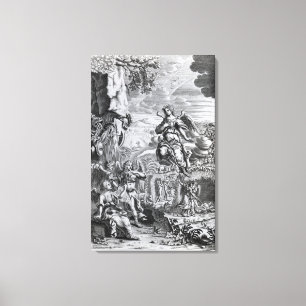 De archangel Uriel informeert Gabriel Canvas Afdruk