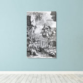 De archangel Uriel informeert Gabriel Canvas Afdruk (Insitu (Houten vloer))