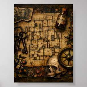 De Architect van de Dood: H.H. Holmes Moordkasteel Poster