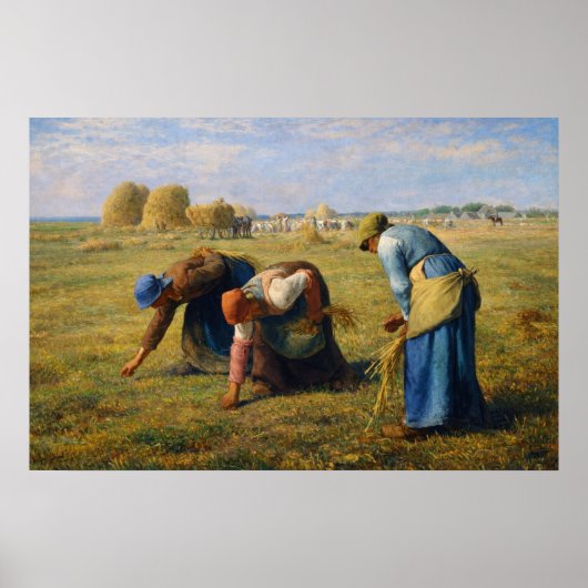De arenlezers van Jean-Francois Millet Poster (Voorkant)