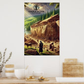 De ark van Noach bouwen papier Poster (Keuken)