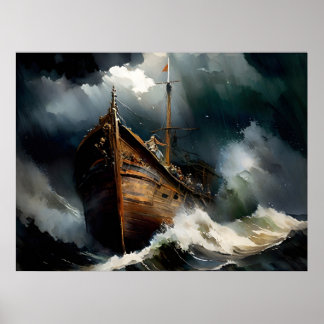 De ark van Noach overleeft het Storm Poster
