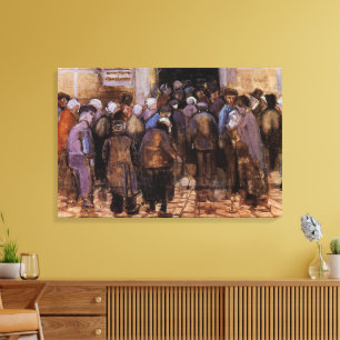 De Armen en Geld door Vincent van Gogh Canvas Afdruk