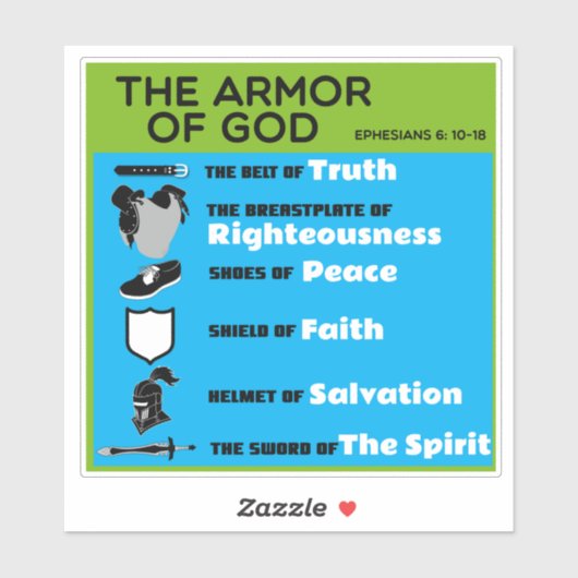De Armor van God Sticker (Vel)