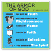 De Armor van God Sticker (Voorkant)