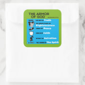 De Armor van God Vierkante Sticker (Tas)