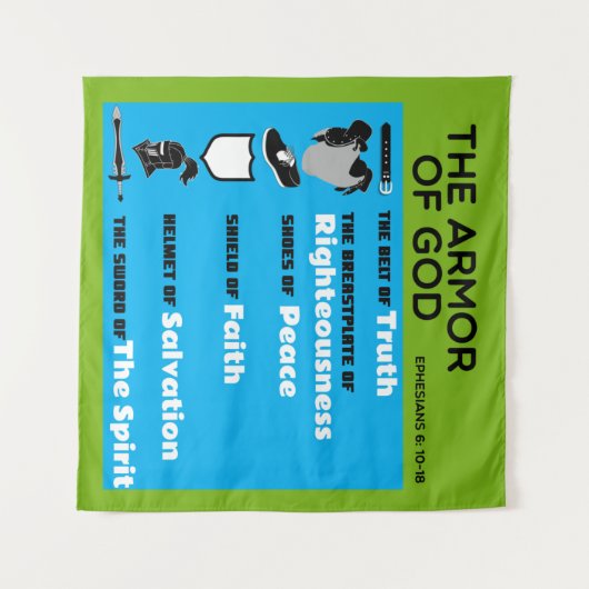 De Armor van God Wandkleed (Voorkant (horizontaal))