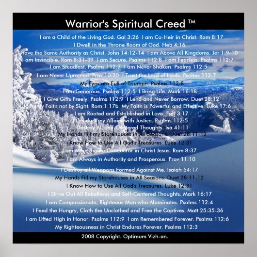 De arriors die door WarriorsCreed worden gecreeerd Poster (Voorkant)