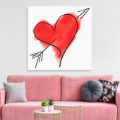 DE ARROUW VERSTERKTE Canvasafdruk VAN DE CUPID Canvas Afdruk (Insitu (Woonkamer))