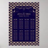 De Art Deco Gatsby Wedding Seating Seating Seatin Poster (Voorkant)