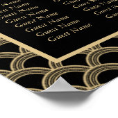 De  Art Deco Gatsby Wedding Seating Seating Seatin Poster (Hoek)