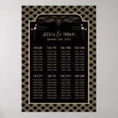 De  Art Deco Gatsby Wedding Seating Seating Seatin Poster (Voorkant)