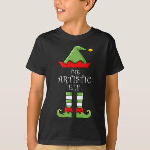 De artistieke Elf Fun Family Matching Group Pyjama T-shirt