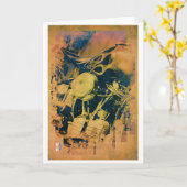 De artistieke kaart van motorgroeten (Gele Bloem)